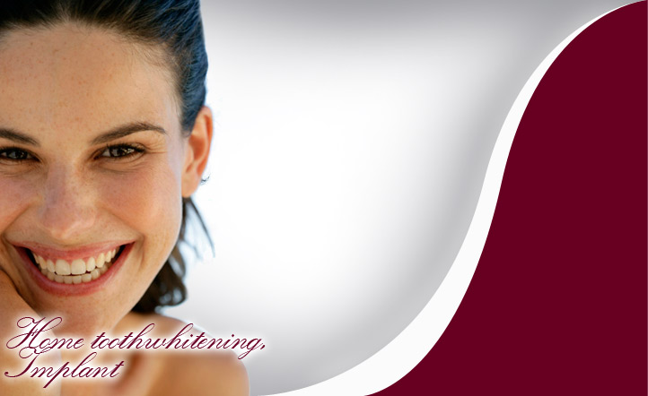 Confident smile — Home tooth whitening, Implant