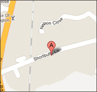Map showing Lichfield Dental Care on Shortbutts Lane